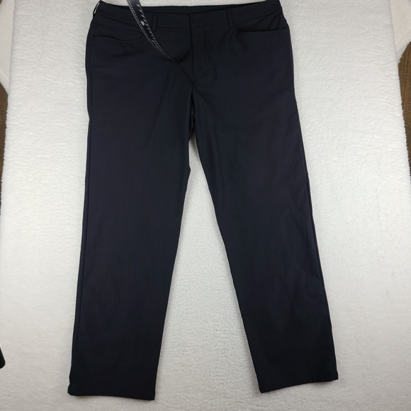 Lululemon ABC Pants Mens 46x35 Black Classic Fit Performance Tech Golf LM5540